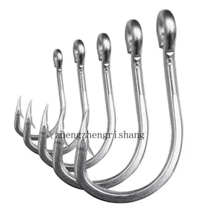 20/50Pcs Stainless Steel Saltwater Fishing Hooks Big Game Sharp Hook 2/0-12/0# - Picture 1 of 24