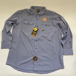 Ariat Rebar VentTEK Button Down Shirt Mens XXL Workwear Gorpcore UPF 50 READ - Picture 1 of 10
