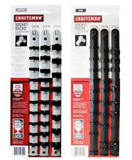 Craftsman 6pc Socket Rail Rack Set 1/4 3/8 1/2 Drive Metric SAE Made in USA for sale online