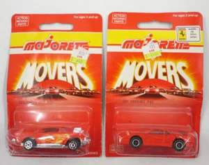 2 Majorette Movers Die Cast Cars 200 Series 280 Ferrari F40 223 Chevy Hot Rod - Picture 1 of 4