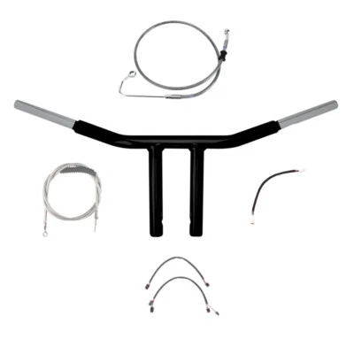 Kit de manillar Chopper T 2016-2017 Harley-Davidson Softail 1 1/4" negro 8" con ABS Foto 1 de 2