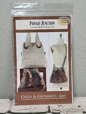 Grids & Grommets Bags Purses Craft Sewing Pattern Indygo Junction Pattern IJ805 - Image 1 of 3