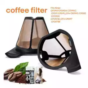Replacement Reusable 2 Pack Filters for Ninja Coffee Compatible with All CF09X - Picture 1 of 4