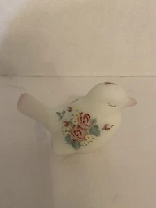 Fenton Rose Garden Songbird Song Bird Hand Painted By S Jackson - Picture 1 of 6