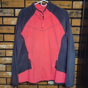 Xersion Jacket Women Size XL Pink And Grey Front Zip Fleece A3 - Picture 1 of 10