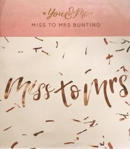 Gold Miss to Mrs Bride Team Bride Bunting Banner Sashes Bachelorete Hen Party - Picture 1 of 17