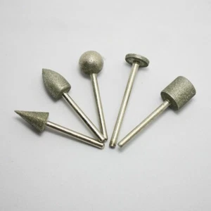 Diamond Grinding Head Burr 3mm Shank Bullet Drill Bits For Rotary Tool 4mm-12mm - Picture 1 of 9