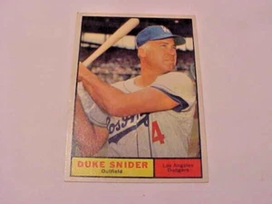 TOPPS 1961 Baseball Card EX-MT #443 Duke Snider HOF Los Angeles Dodgers SC39 - Picture 1 of 6