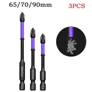 Repair Batch Head 3pcs Size: 65/70/90mm Bit Size:PH2 Electric Screwdrivers - Picture 1 of 12