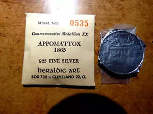 Heraldische Kunstmedaille: "APPAMATTOX 1865" Super Gem Stempelglanz OVP D8 - Bild 1 von 4