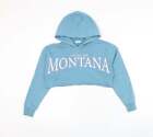Matalan Girls Blue Cotton Pullover Hoodie Size 10 Years Pullover - Montana Natio