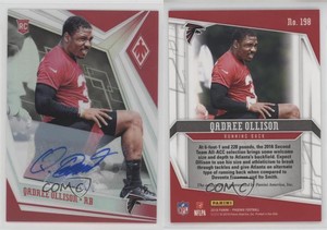 2019 Panini Phoenix Rookies Auto Silver Qadree Ollison #198 Rookie Auto RC