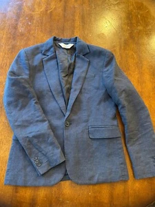 H & M boys blue cotton/linen suit - Picture 1 of 6