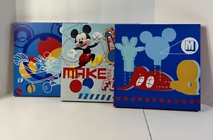 Lot of 3 Mickey Mouse Canvas Pictures - Picture 1 of 7