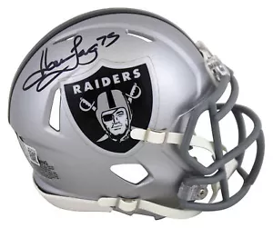 Raiders Howie Long Authentic Signed Silver Speed Mini Helmet BAS Witnessed - Picture 1 of 2