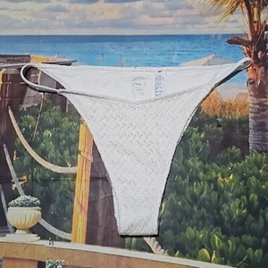 Hollister Bikinihose creme Häkeldesign frech Größe XL neu ohne Etikett - Bild 1 von 6