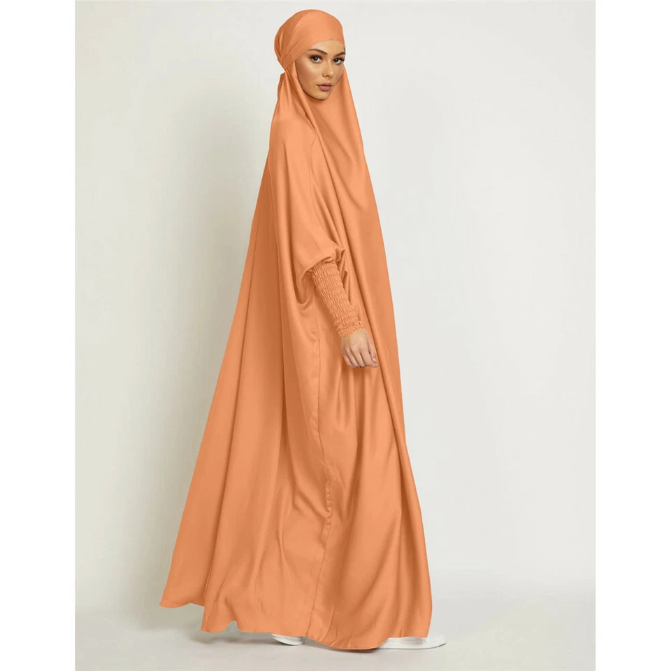 Islamic Muslim Abaya Ramadan Women Long Dress Prayer Dubai Kaftan Niqab Overhead - Imagem 1 de 4