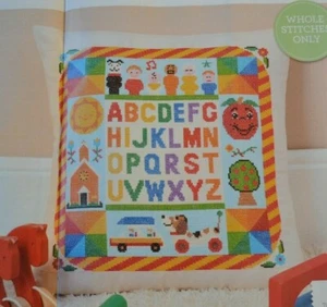 Children's Vibrant Coloured Retro Toy Sampler / Cushion  Cross Stitch Chart - Picture 1 of 1