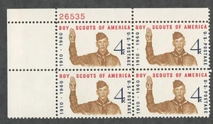 US. 1145. 4c. Boy Scout Giving Scout Sing, Boy Scout Jubilee. PB4. MNH. 1960 - Imagen 1 de 2