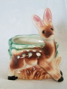 Vintage Deer Planter - Made in Japan circa 1950 or 1960s - Picture 1 of 11