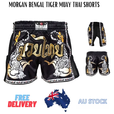 Morgan Bengal Tiger Muay Thai Shorts Fighting XS-S-M-L-XL Youth Adult Female AU - image 1 of 4