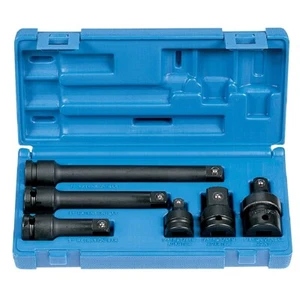 Juego de extensión adaptador de enchufe de impacto de accionamiento neumático gris de 6 piezas 1/2" 2200 - Imagen 1 de 2