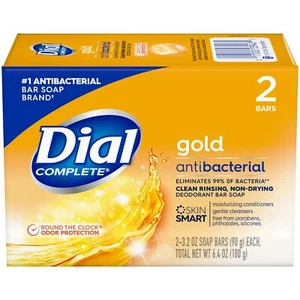 Gold Antibacterial Deodorant Bar Soap 3.2 Ounce Pack of 2 - Picture 1 of 6