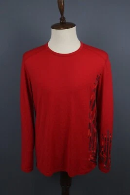 Camiseta térmica Icebreaker Bodyfit 200 roja lana merino manga larga talla L Foto 1 de 4