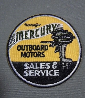 MERCURY Outboard Motors - Sales & Service - Iron On Jacket - Cap Patch 2.5" - Image 1 of 2