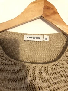 Marco Pecci, Strickpullover, kurzarm, Gr. 38, beige - Bild 1 von 2