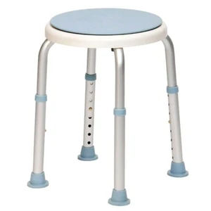 CEUK Round Swivel Bath Seat Shower Stool Adjustable Height Legs - Non Slip Feet - Picture 1 of 1