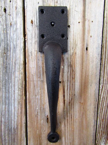 Rustic New Craftsman Style 10" Cast Iron Lg Gate PULL Handle w/Screws Door Barn Cover