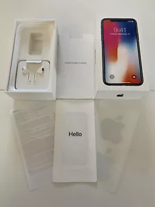 **Apple iPhone X - Space Grau - 128GB - NUR OVP & KOPFHÖRER** - Bild 1 von 1
