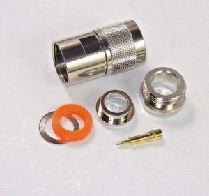 40 piezas Pin de aislamiento de teflón cuerpo de níquel oro abrazadera masculina N (EE. UU.) - Imagen 1 de 4