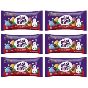 (PAQUETE DE 6) Mini huevos Cadbury chocolate oscuro caramelo de Pascua, bolsa 9 oz - Imagen 1 de 1