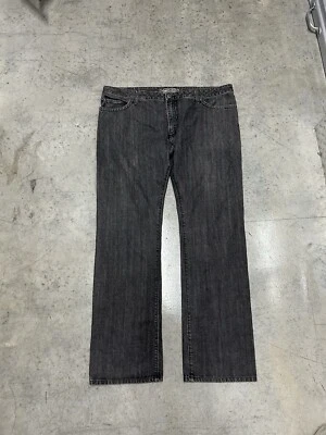 Robin’s Jeans Long Flap Rhinestone Bling Black Jeans Straight 40 Distressed Men - Image 1 of 4