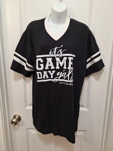 Ladies V Neck T Shirt For Football Season - Picture 1 of 6