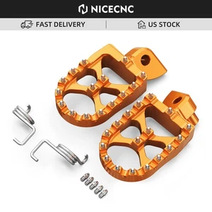 Billet MX Wide Foot Pegs Footrest For KTM 65 85 SX 65SX 2009-2018 85SX 2003-2017 - Picture 1 of 11