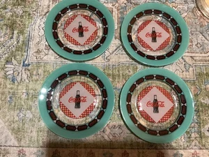 Coca-Cola 9 5/8”  Dinner plates set Set Of 4 Made In France - Picture 1 of 3