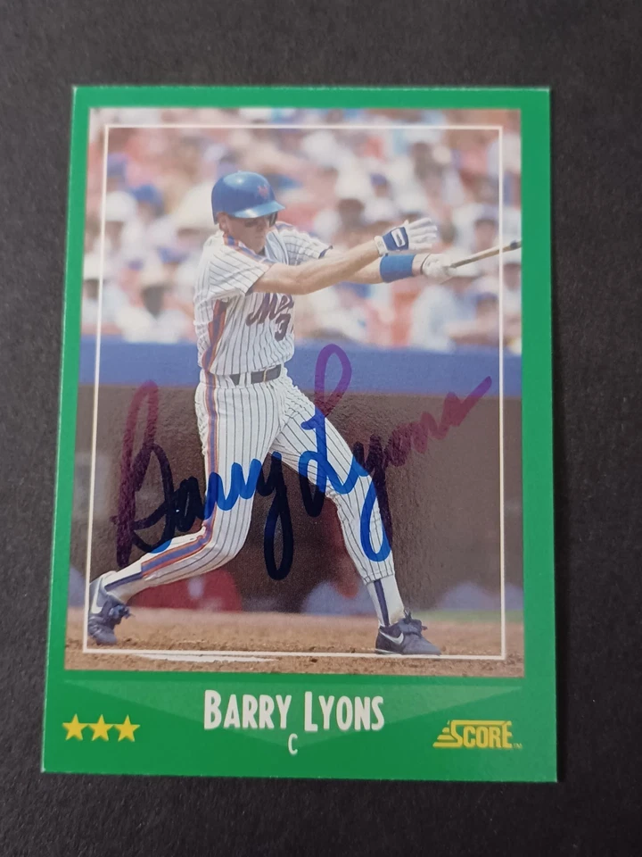Barry Lyons Signed 1988 Score - Mets - Autographed - Image 1 of 1