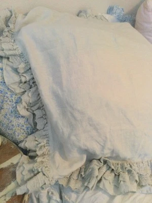 Rachel Ashwell потертый шик Couture юбки РЕДКАЯ синий евро SHAM! - Изображение 1 из 4