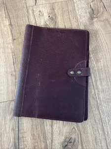 Will Leather Goods Red Burgundy Medium Leather Journal Cover Beautiful Patina - Picture 1 of 8
