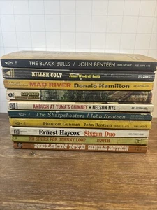 Lot Of 10 Vintage Western Paperback Books 60s/70s - Picture 1 of 11