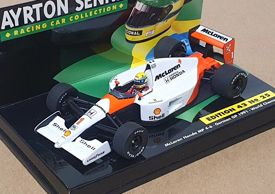 Minichamps 1/43 Scale 540 914391 - F1 McLaren Honda MP 4-6 German GP 1991 Senna - Image 1 of 4