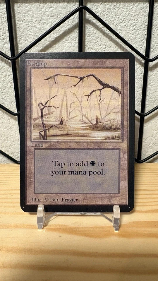 Magic: The Gathering – Swamp (Alpha 1993) – Vintage Old School MTG - Image 1 of 2
