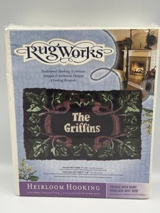 Rug works Heirloom Vintage Booking Kit- 17x28- Foliage With Name- Sealed - Picture 1 of 6