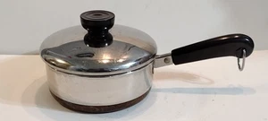 🧈 Vtg Revere Ware 3/4 Qt Copper Bottom Saucepan Butter Warmer Clinton, ILL 95 - Picture 1 of 7