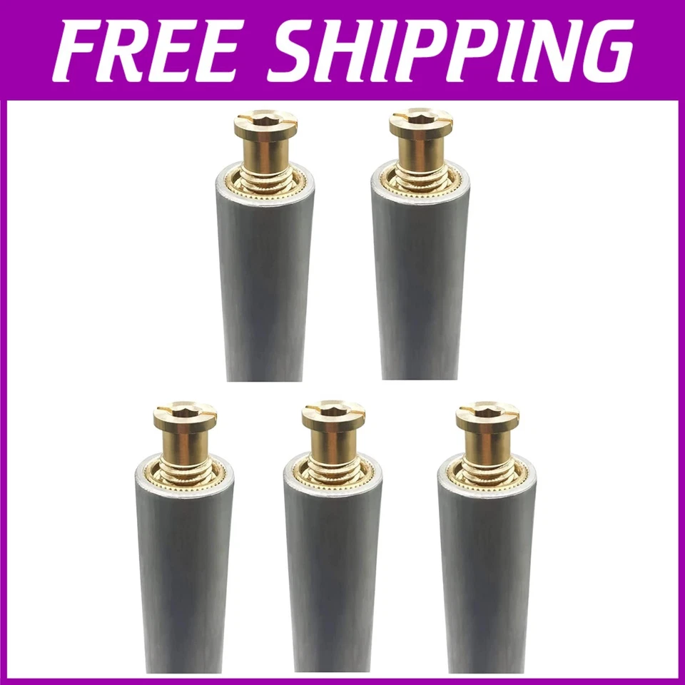 Easy Install 10" Aluminum Tubes & Brass Anchors for Pool Safety Covers - 5 Pack - Image 1 of 4