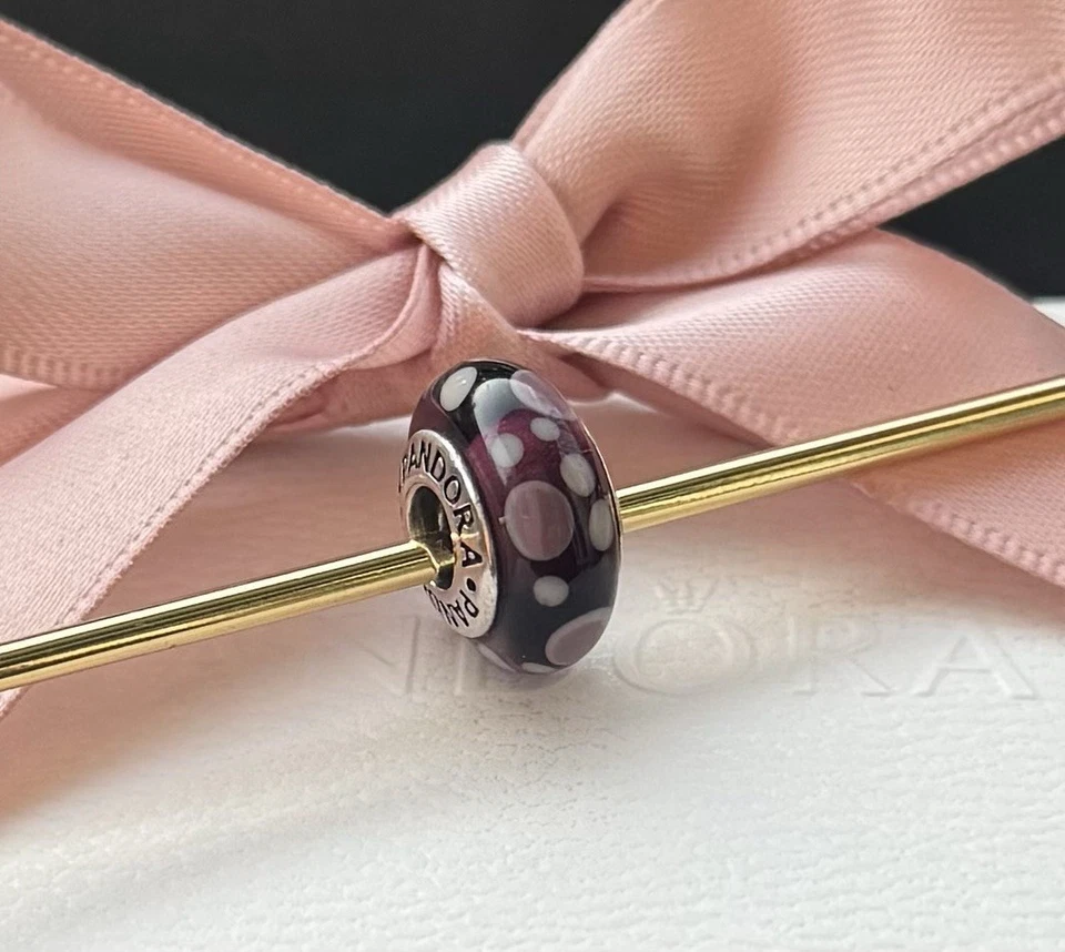Original Pandora Murano „Blasen“ lila, 925 silber #790693 - Bild 1 von 4