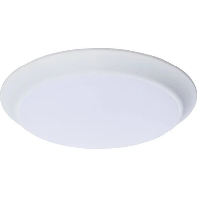 Satco Nuvo 10 In. White 75W Equivalent LED CCT-Selectable Disc Flush Mount